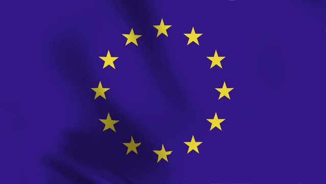 European  Countries Waving Flags Realistic Animation 4K