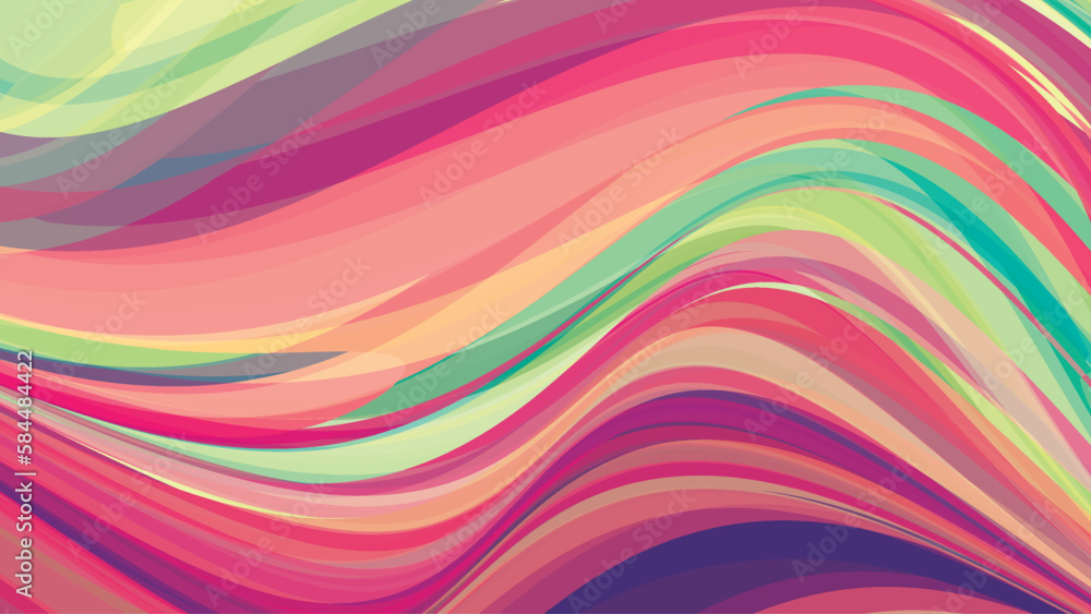 Poster Artistic background with wavy texture. Multicolor vector graphics