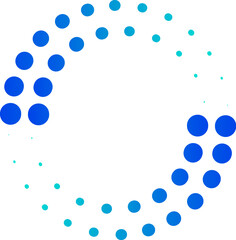 Halftone Circular Dotted Element