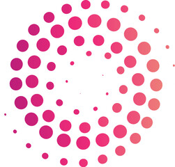Halftone Circular Dotted Element