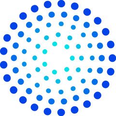 Halftone Circular Dotted Element