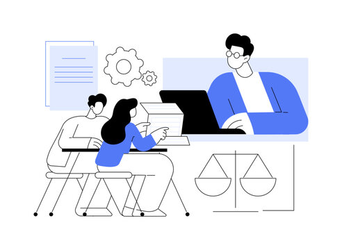 Legal advice for business abstract concept vector illustration.