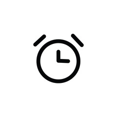 Time black color of flat simple icon. illustration vector of mobile application. Modern style of design. Line single minimalistic sign