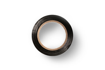 Electrical tape isolated on white background. Top view