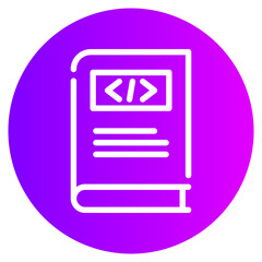 coding book gradient icon