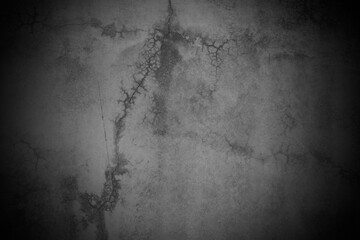 Old wall texture cement dark black gray background abstract grey color design are light with white gradient background.