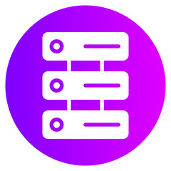 Fototapeta premium database gradient icon