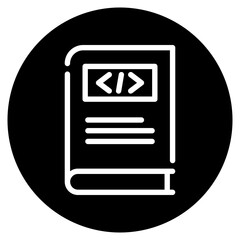 coding book glyph icon