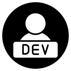 developer glyph icon