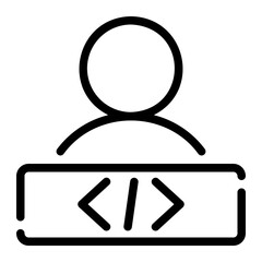 programmer line icon