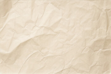 Obraz premium Design space beige crumpled paper textured background. Created with Generative AI Technology