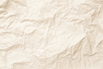 Fototapeta premium Design space beige crumpled paper textured background. Created with Generative AI Technology