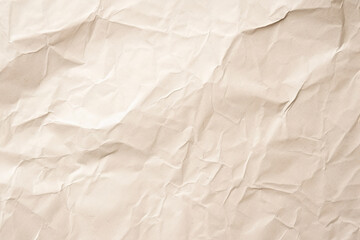 Fototapeta premium Design space beige crumpled paper textured background. Created with Generative AI Technology