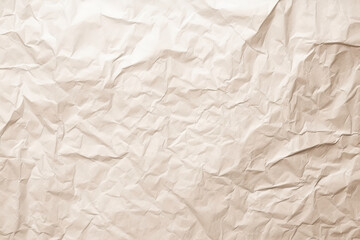 Fototapeta premium Design space beige crumpled paper textured background. Created with Generative AI Technology