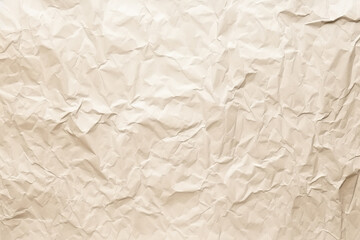 Fototapeta premium Design space beige crumpled paper textured background. Created with Generative AI Technology