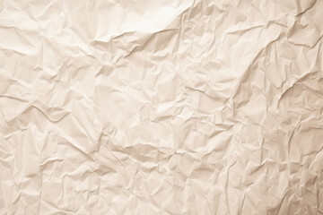 Fototapeta premium Design space beige crumpled paper textured background. Created with Generative AI Technology