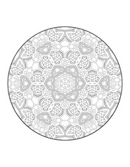 Circular pattern in form of mandala for Henna, Mehndi, tattoo, decoration. Decorative ornament in ethnic oriental style. Coloring book page.Flower Mandala. Vintage decorative elements. Mandala. 