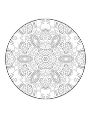 Circular pattern in form of mandala for Henna, Mehndi, tattoo, decoration. Decorative ornament in ethnic oriental style. Coloring book page.Flower Mandala. Vintage decorative elements. Mandala. 