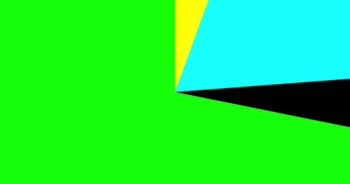 Wipe circle rotation transition 4 random versions CMYK. Linear animation geometric figure. Seamless loop isolated. Motion design element. Business, art, fashion, etc...