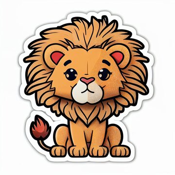 lion cartoon sticker