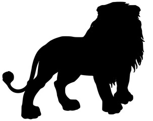lion vintage silhouette