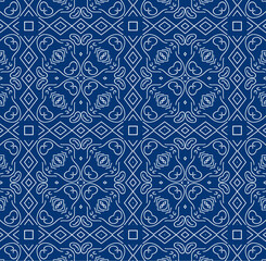 Beautiful pattern in blue color. 