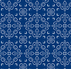 Fototapeta premium Beautiful pattern in blue color. 