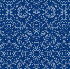 Beautiful pattern in blue color. 