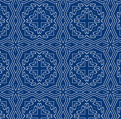 Beautiful pattern in blue color. 
