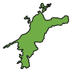 Obraz premium ラフな愛媛県