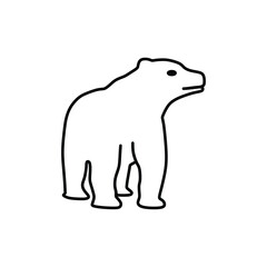 bear walking while looking around