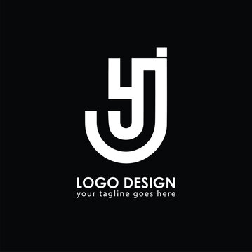 YJ YJ Logo Design, Creative Minimal Letter YJ YJ Monogram