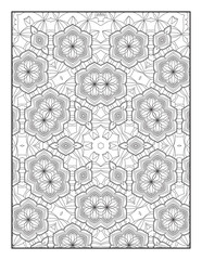 Fototapeta na wymiar Mandala coloring page KDP interior. Coloring page mandala background. Oriental pattern, vector illustration. coloring page for children and adults. Seamless vector pattern. Black and white. Mandala