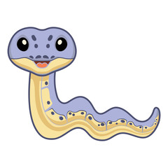 Cute killer clown ball python cartoon