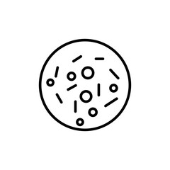 Bacteria vector icon, microbe symbol. flat vector illustration for web site or mobile app.eps