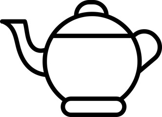 Obraz premium Teapot vector icon, tea symbol.flat vector illustration for web site or mobile app.eps