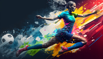 Fifa woman world cup art concept