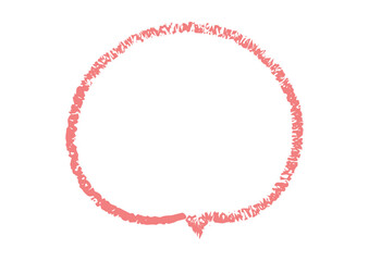 ポップでかわいいクレヨン風手描き吹き出し