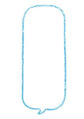 ポップでかわいいクレヨン風手描き吹き出し