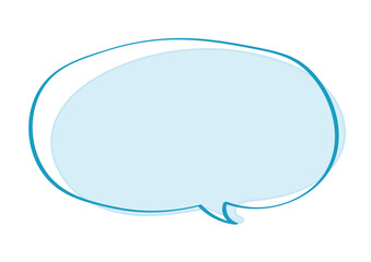 シンプルでおしゃれな手描き吹き出しのイラスト