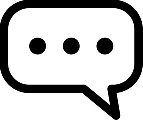 シンプルなチャットまたはふきだしのアイコン