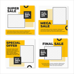 Editable modern social media post template