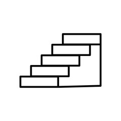 Stairs vector icon, step symbol. flat vector illustration for web site or mobile app.eps
