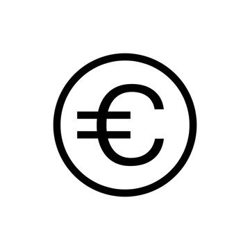 Euro sign vector icon, money symbol. flat vector illustration for web site or mobile app.eps