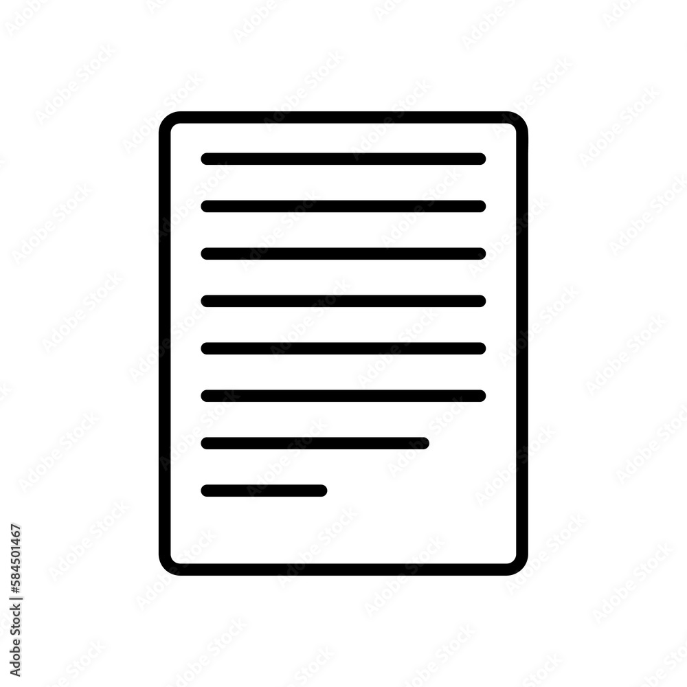 Poster paper with text vector icon flat illustration..eps