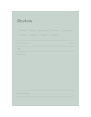 Review memo Planner. ector illustration. Minimalist planner template set.