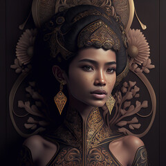 indonesia, indonesian beauty, beautiful, mesmerizing, flawless, exotic, portrait, lady, woman, ornaments, javanese, balinese, batak, sumatra, sulawesi, papua, ethnic, tribe, 