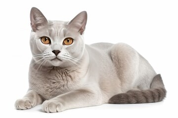 british cat isolated on white