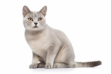 british cat isolated on white