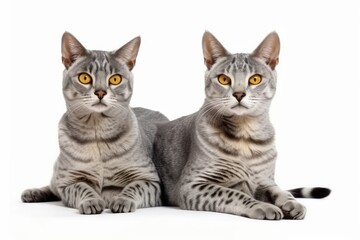 two kittens isolated on white